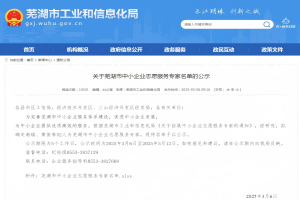 公司團隊人員入選蕪湖市中小企業(yè)志愿服務(wù)專家團